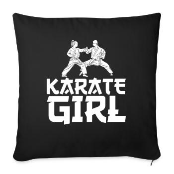 Karaté Sport Arts Martiaux Chinois - Housse de coussin décorative 45 x 45 cm - noir - Devant