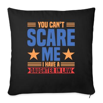 Mother-in-law family - Sofa pillowcase 17,3'' x 17,3'' (45 x 45 cm) - black - Front
