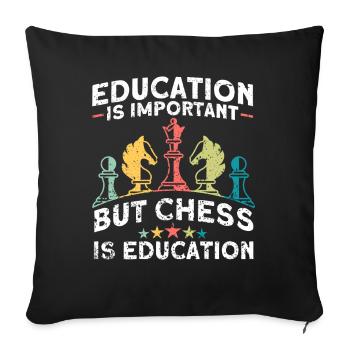 Chess Chess Piece Chess Player - Sofa pillowcase 17,3'' x 17,3'' (45 x 45 cm) - black - Front