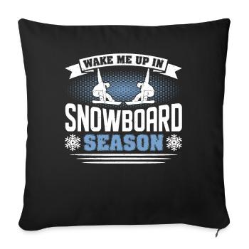 Snowboarder Snowboarding Snowboard - Sofa pillowcase 17,3'' x 17,3'' (45 x 45 cm) - black - Front