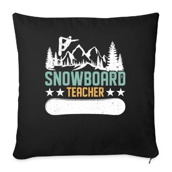 Snowboarder Snowboarding Snowboard - Sofa pillowcase 17,3'' x 17,3'' (45 x 45 cm) - black - Front