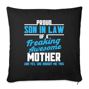 Gendre Son gendre - Housse de coussin décorative 45 x 45 cm - noir - Devant