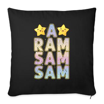 A Ram SamSam Educator - Sofa pillowcase 17,3'' x 17,3'' (45 x 45 cm) - black - Front