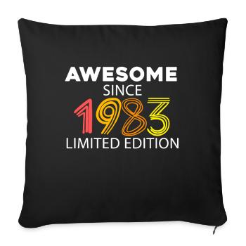 Fantastique depuis 1983 - né en 1983 - Housse de coussin décorative 45 x 45 cm - noir - Devant