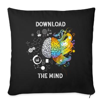 Télécharger Le cerveau ou l’ - Housse de coussin décorative 45 x 45 cm - noir - Devant