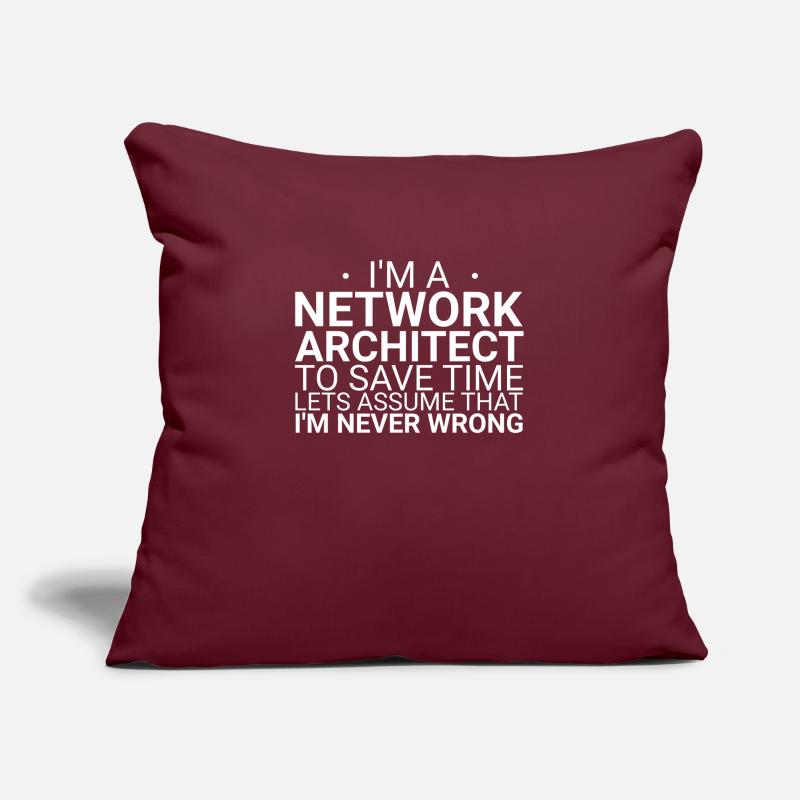 "Network Architect Time | Netzwerk" Sofakissenbezug 45 x 45 cm