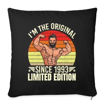 I am the original since 1993 Limited Edition - Sofa pillowcase 17,3'' x 17,3'' (45 x 45 cm) - black - Front