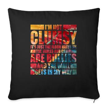 Je ne suis pas maladroit déteste les chaises et les tables Intimidateurs - Housse de coussin décorative 45 x 45 cm - noir - Devant