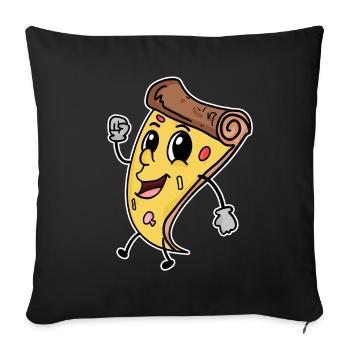 Pizza - Sofa pillowcase 17,3'' x 17,3'' (45 x 45 cm) - black - Front