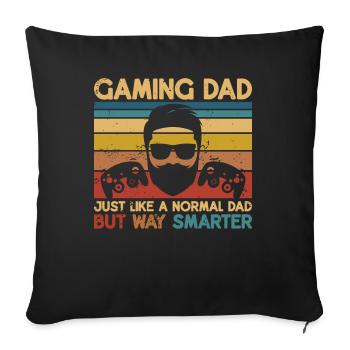 The Gaming Dad Dads Controller Father's Day - Sofa pillowcase 17,3'' x 17,3'' (45 x 45 cm) - black - Front
