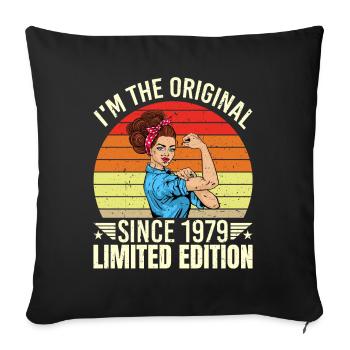 I am the original since 1979 Limited Edition - Sofa pillowcase 17,3'' x 17,3'' (45 x 45 cm) - black - Front