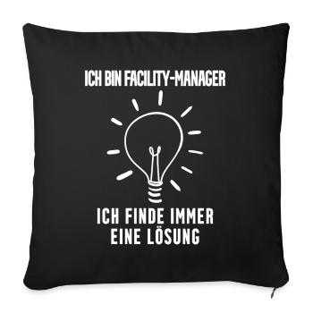 Facility Manager - Sofakissenbezug 45 x 45 cm - Schwarz - Vorne