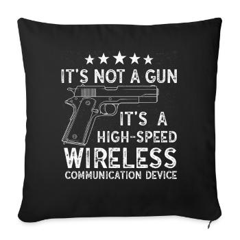 Its Not A Gun Meme Funny Its Not A Gun - Sofa pillowcase 17,3'' x 17,3'' (45 x 45 cm) - black - Front