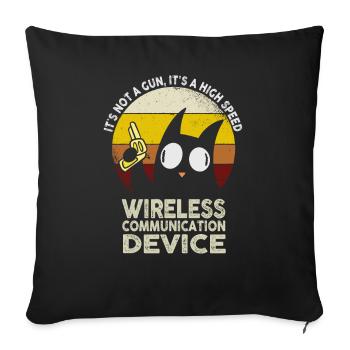 Its Not A Gun Meme Funny Its Not A Gun - Sofa pillowcase 17,3'' x 17,3'' (45 x 45 cm) - black - Front