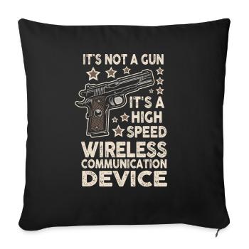 Its Not A Gun Meme Funny Its Not A Gun - Sofa pillowcase 17,3'' x 17,3'' (45 x 45 cm) - black - Front