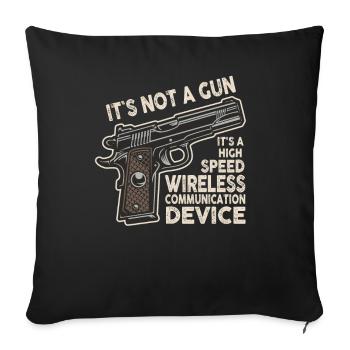 Its Not A Gun Meme Funny Its Not A Gun - Sofa pillowcase 17,3'' x 17,3'' (45 x 45 cm) - black - Front