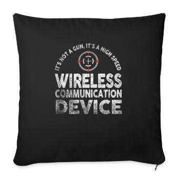 Its Not A Gun Meme Funny Its Not A Gun - Sofa pillowcase 17,3'' x 17,3'' (45 x 45 cm) - black - Front