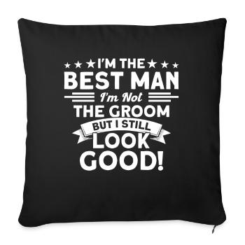 Witnesses Team Best Man Marriage - Sofa pillowcase 17,3'' x 17,3'' (45 x 45 cm) - black - Front
