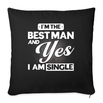 Best man wedding marriage - Sofa pillowcase 17,3'' x 17,3'' (45 x 45 cm) - black - Front