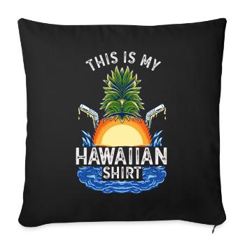 This Is My Hawaiian Palm Summer - Sofa pillowcase 17,3'' x 17,3'' (45 x 45 cm) - black - Front