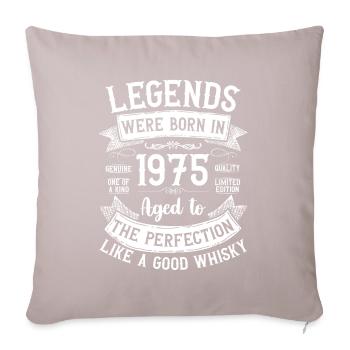 Légendes, nées en 1975, vieillies comme un bon whisky - Housse de coussin décorative 45 x 45 cm - taupe clair - Devant
