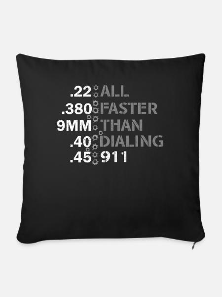 All Faster Than Dialing - Sofakissenbezug 45 x 45 cm - Schwarz