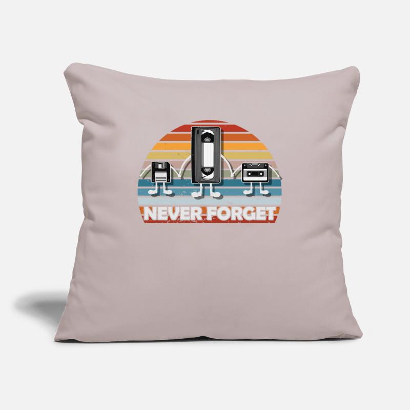 Never Forget Tee Funny Videocassette Floppy Disk Sofa pillowcase 17,3'' x 17,3'' (45 x 45 cm)