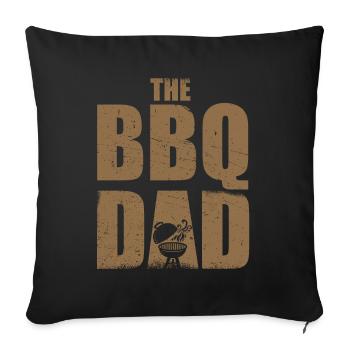 Der Bbq Dad Meister Griller Dad Vatertag - Sofakissenbezug 45 x 45 cm - Schwarz - Vorne