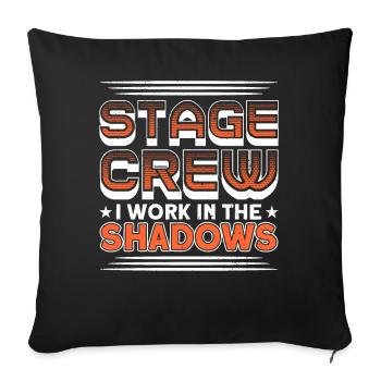 Stage Workers Stage Staff Actors - Sofa pillowcase 17,3'' x 17,3'' (45 x 45 cm) - black - Front
