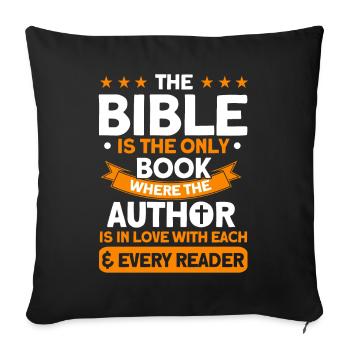 Bible Student Church Religious - Sofa pillowcase 17,3'' x 17,3'' (45 x 45 cm) - black - Front