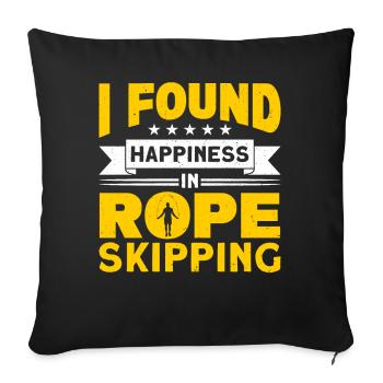 Rope jumping Rope jumping Jump rope - Sofa pillowcase 17,3'' x 17,3'' (45 x 45 cm) - black - Front