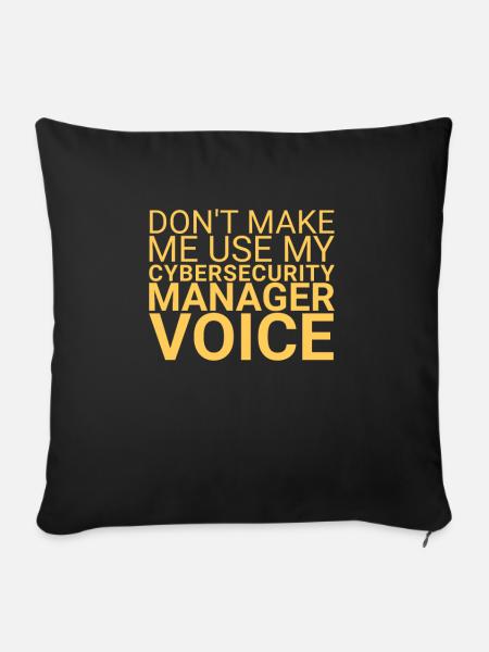 "Cybersecurity Manager Voice | Cybersecurity" - Sofa pillowcase 17,3'' x 17,3'' (45 x 45 cm) - black