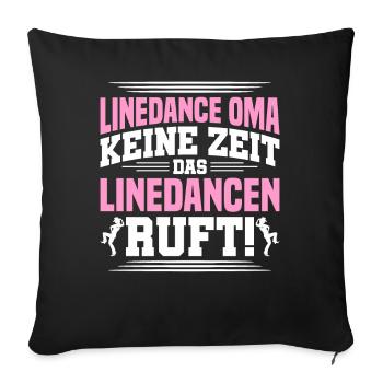 Das Linedance Ruft - Sofakissenbezug 45 x 45 cm - Schwarz - Vorne