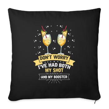 Bier Party Alkohol Shots Feiern Karneval Fasching - Sofakissenbezug 45 x 45 cm - Schwarz - Vorne