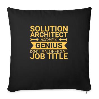 Solution Architect Genius | Solution Architecture - Sofakissenbezug 45 x 45 cm - Schwarz - Vorne
