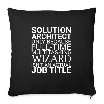 Solution Architect Wizard | Solution Architecture - Sofakissenbezug 45 x 45 cm - Schwarz - Vorne