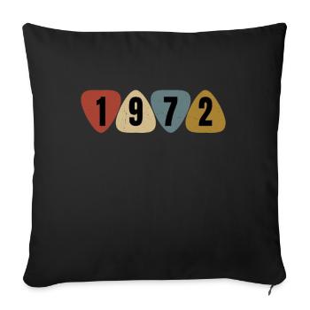 Born 1972 guitarist guitar pick - Sofa pillowcase 17,3'' x 17,3'' (45 x 45 cm) - black - Front