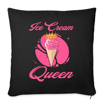 Ice Queen Sorbet Icicles Mochi - Sofa pillowcase 17,3'' x 17,3'' (45 x 45 cm) - black - Front