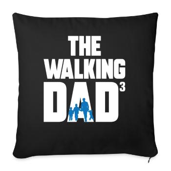 The Walking Dad 3 Saunter Dad Sohn Vatertag - Sofakissenbezug 45 x 45 cm - Schwarz - Vorne