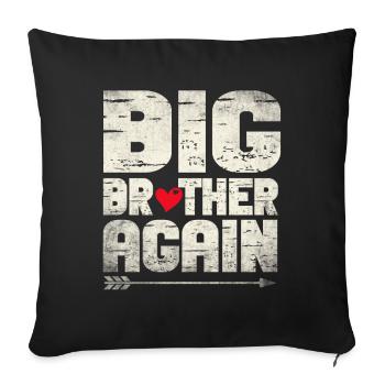 Big Brother enfin Big Bro Gamer promu fils - Housse de coussin décorative 45 x 45 cm - noir - Devant