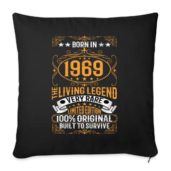Né en 1969 The Living Legend Limited Edition - Housse de coussin décorative 45 x 45 cm - noir - Devant