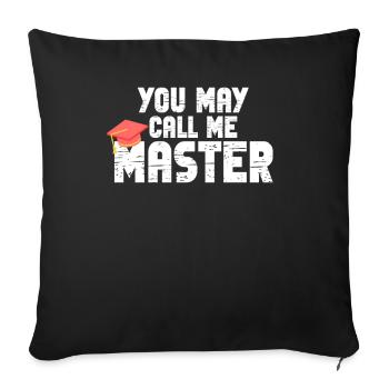 Call Me Master Graduation School College Degree - Sofa pillowcase 17,3'' x 17,3'' (45 x 45 cm) - black - Front