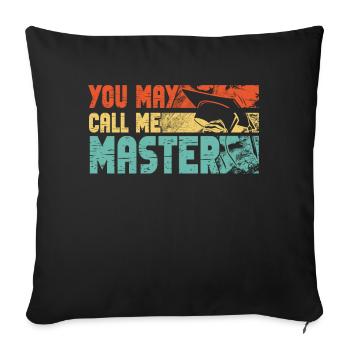 Call Me Master Graduation School College Degree - Sofa pillowcase 17,3'' x 17,3'' (45 x 45 cm) - black - Front