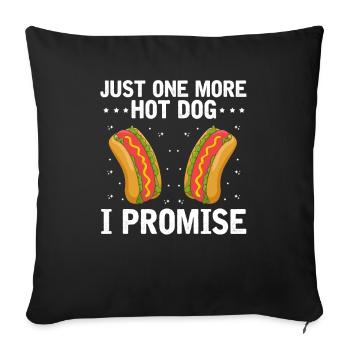 Hot Dog Lover Sausage Fast Food Hot dog food - Sofa pillowcase 17,3'' x 17,3'' (45 x 45 cm) - black - Front
