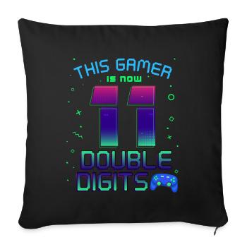 Ce joueur est maintenant 11 à deux chiffres 11. - Housse de coussin décorative 45 x 45 cm - noir - Devant