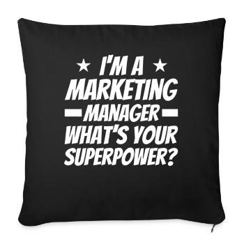 Superkraft Marketing Manager Digital Marketing - Sofa pillowcase 17,3'' x 17,3'' (45 x 45 cm) - black - Front