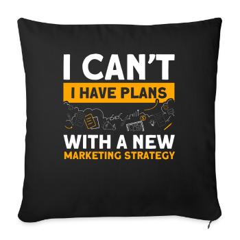 Strategy Marketing Manager Digital Marketing - Sofa pillowcase 17,3'' x 17,3'' (45 x 45 cm) - black - Front