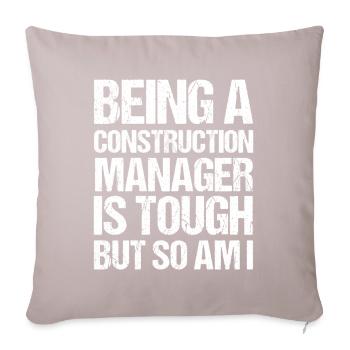 Difficile contremaître Directeur de construction Projet de construction - Housse de coussin décorative 45 x 45 cm - taupe clair - Devant