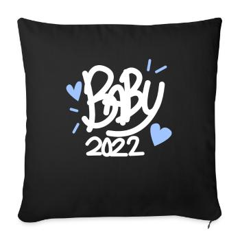 Bébé 2022 Enceinte - Housse de coussin décorative 45 x 45 cm - noir - Devant
