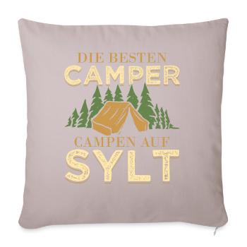 The best campers camp on Sylt Möwe In North Sea - Sofa pillowcase 17,3'' x 17,3'' (45 x 45 cm) - light taupe - Front